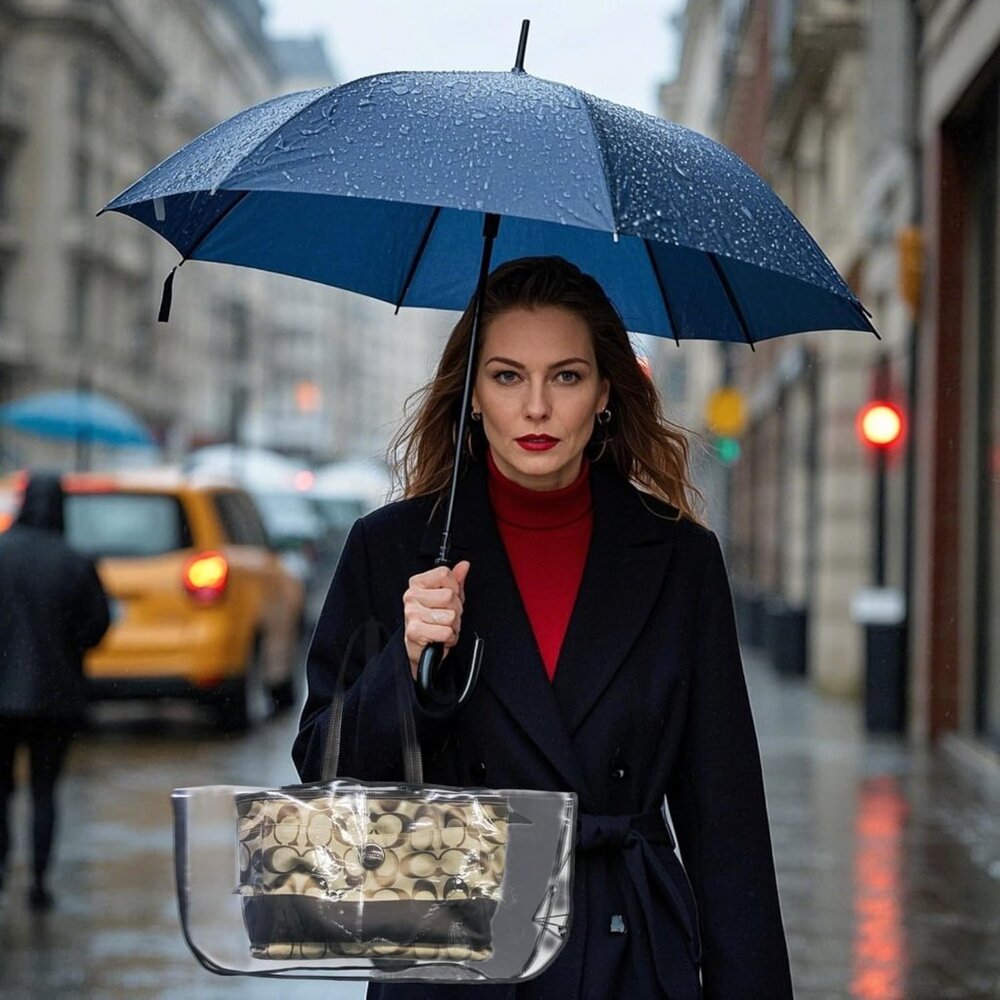 Buy Now Transparent PVC Rain Cover for Handbags - Square or Rectangle